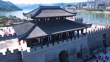 4K航拍中国风古建筑城楼视频的预览图